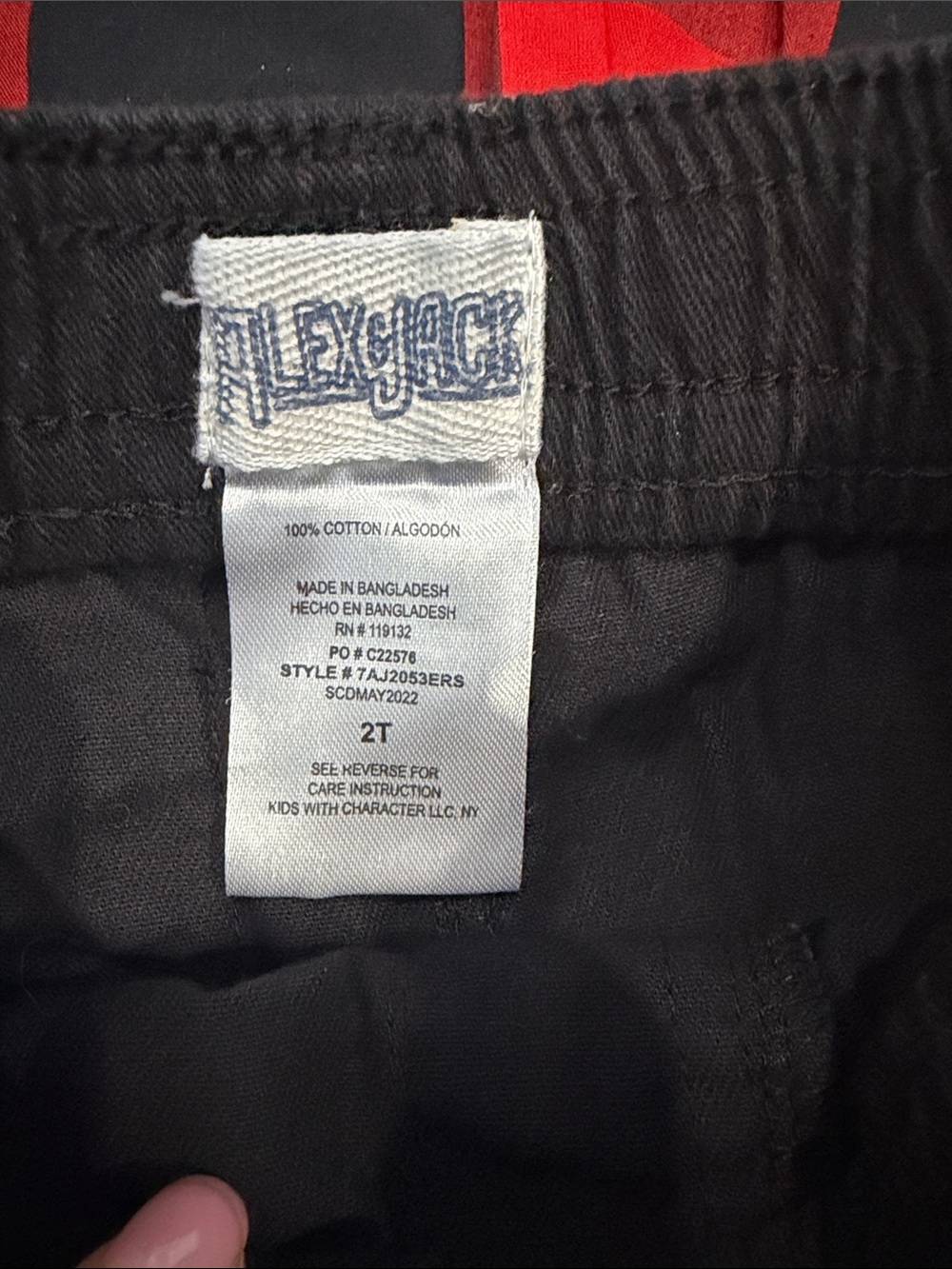 Alex&Jack Red Black Buffalo Plaid Button Shirt with Black Jogger Pants (Size2T) - Picture 7 of 7